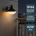 Brilliant Jamison Traditional Coach Light Black 42W E27 240V, Hardwired, Weather Resistant Outdoor 22591/06