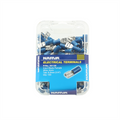 Narva Blue Double Crimped Female Blade Terminal, 4mm, 6.3 x 0.8mm, 100 Pack
