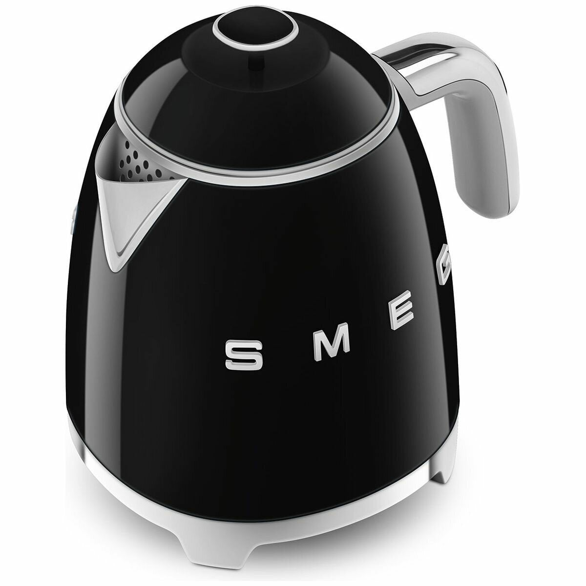 Smeg 50s Retro Style 800mL Mini Electric Kettle - Black, 1400W, Double Wall - KLF05BLAU