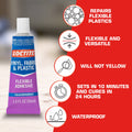 Loctite 30ml Vinyl, Fabric and Plastic Flexible Adhesive, Dries Clear