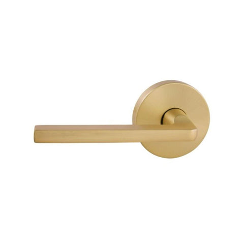 Gainsborough Avant Alba Satin Brass Passage Lever Set - 145mm x 64mm - QuickFix Installation - SuperSaverAU - view 1