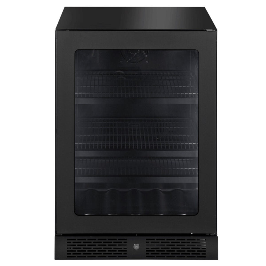 Artusi 146L beverage centre - black smoky glass door, frost free, holds 127 cans - ABC142BV
