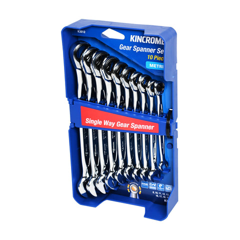 Kincrome 10 Piece Metric Geared Spanner Set 12 Point