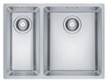 Franke Maris sink with small bowl left, 24L main and 10L small - 18/10 stainless steel - MRX260-34/19SBL