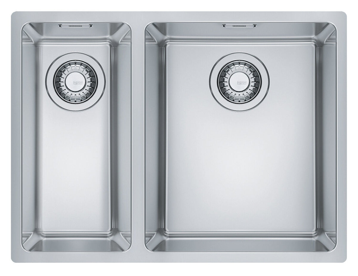 Franke Maris sink with small bowl left, 24L main and 10L small - 18/10 stainless steel - MRX260-34/19SBL