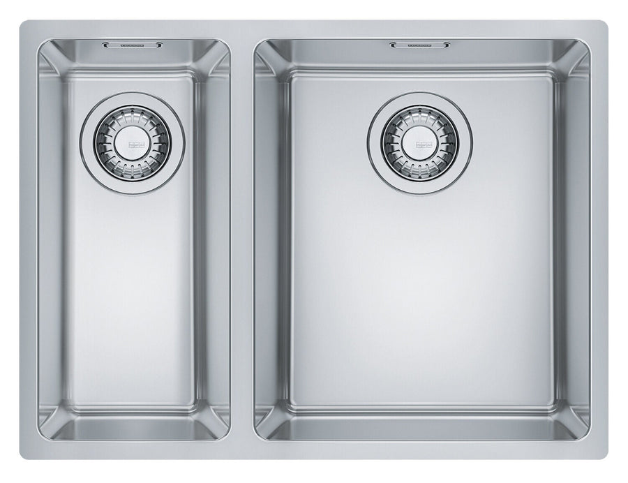 Franke Maris sink with small bowl left, 24L main and 10L small - 18/10 stainless steel - MRX260-34/19SBL
