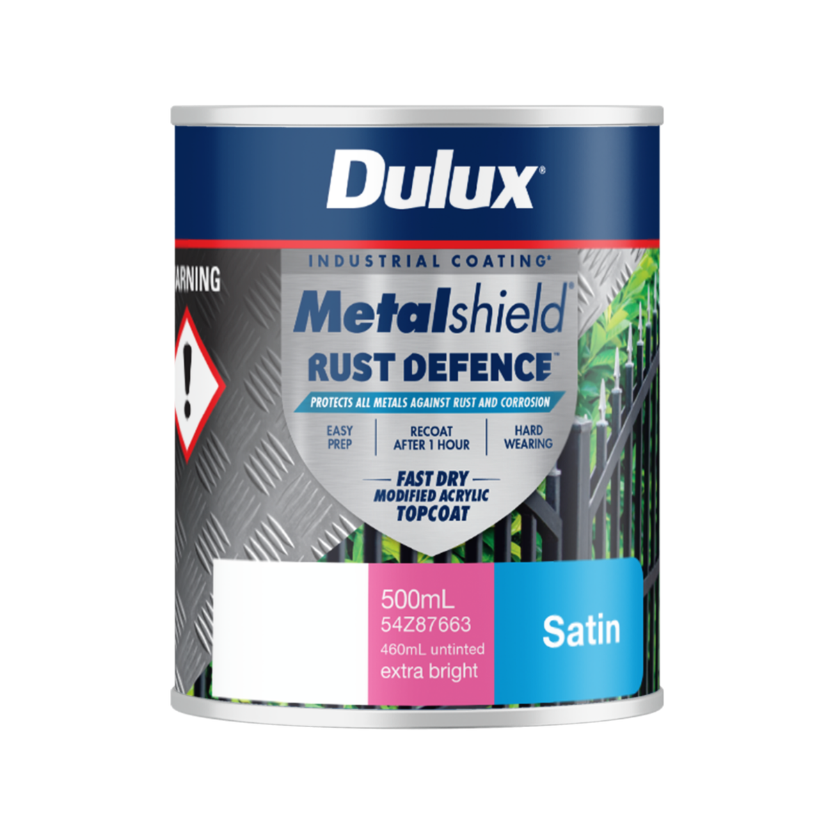 Dulux Metalshield Rust Defence - 500ml - Satin - Fast-Drying Protection - SuperSaverAU - view 1