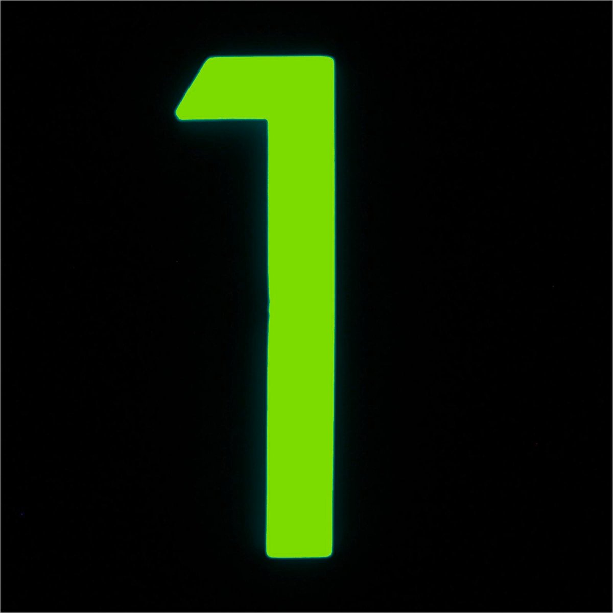 Sandleford 90mm Glow In Dark Acrylic House Number 1 - Strong Adhesive - SuperSaverAU - view 2