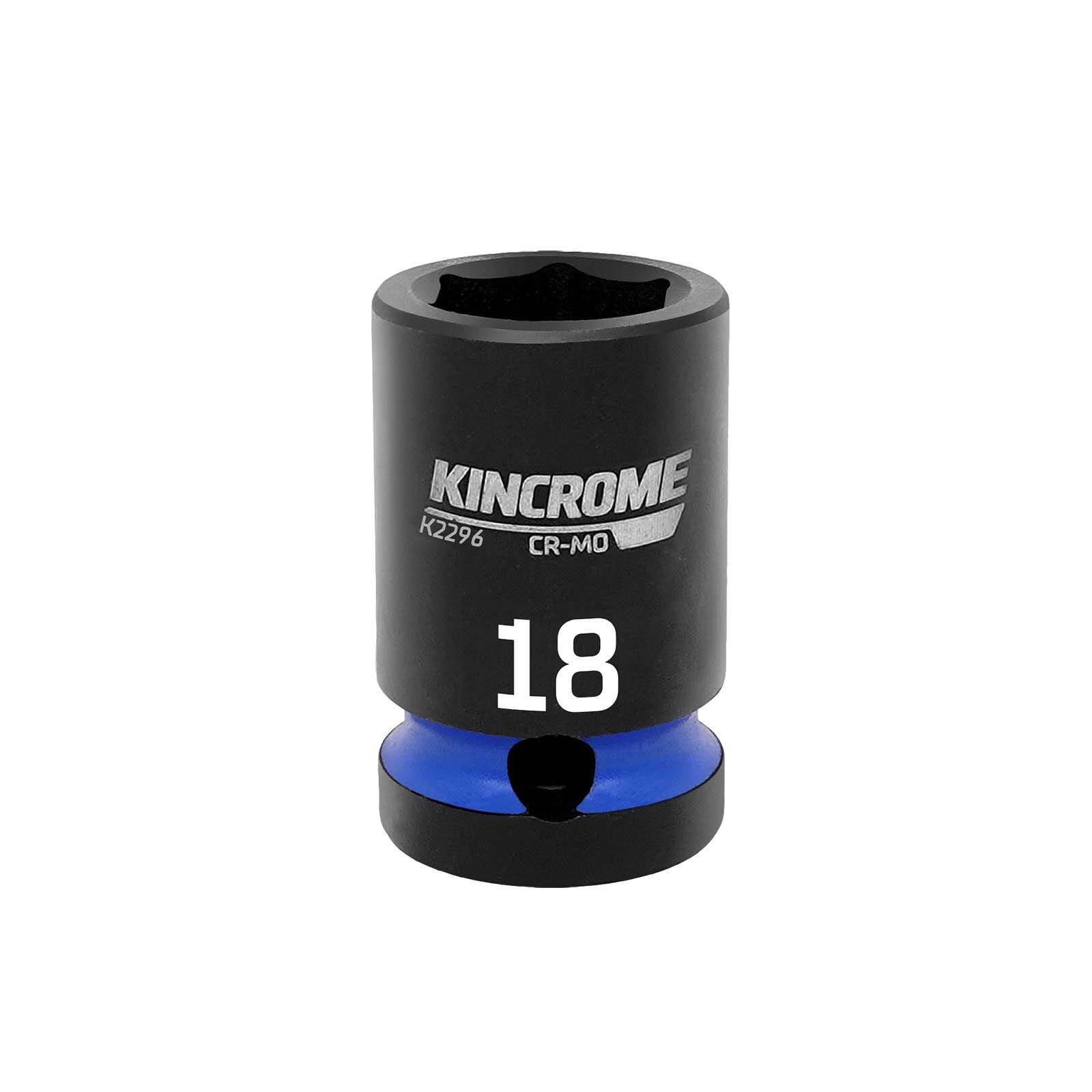 Kincrome 18mm 1/2" Drive Impact Socket Chrome Molybdenum Steel 6-Point