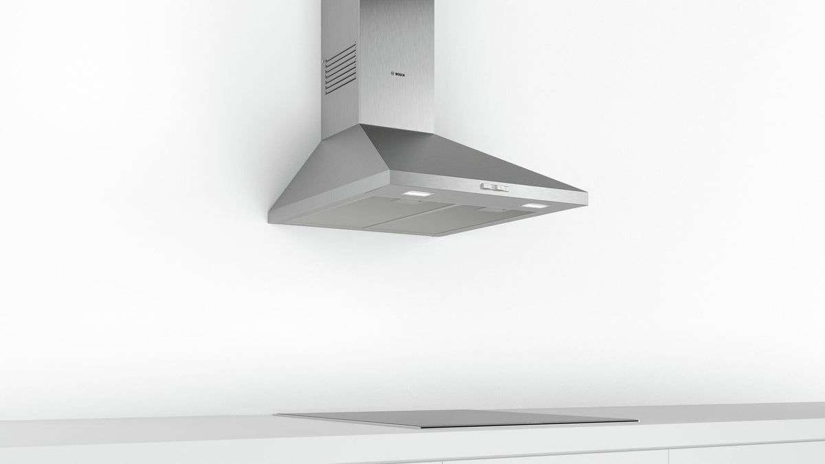 Bosch Series 2 60cm canopy rangehood - Stainless steel - 570m³/h, 3 speeds, LED lights - DWP66BC50A