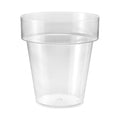 Eden 20cm Clear Round Planter 4L Polypropylene