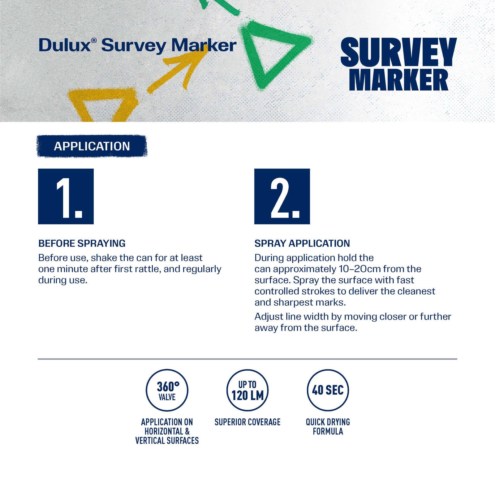 Dulux 350g Fluoro Orange Survey Marker Spray Paint - High Visibility
