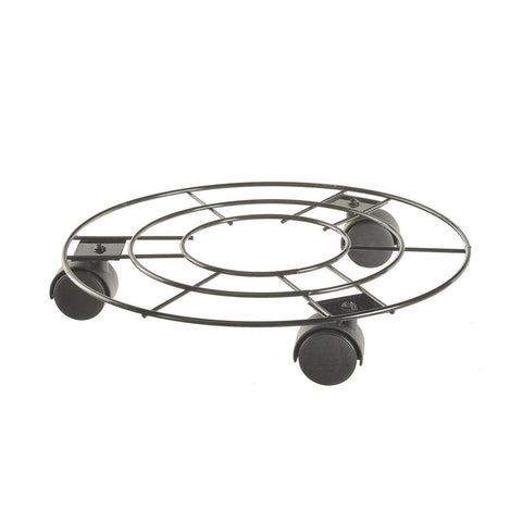 Eden 30cm Round Pot Plant Trolley Black 30kg