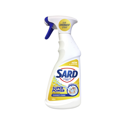 Sard Super Power Stain Remover Spray - 420ml - Enzyme Formula - Tough Stain Removal