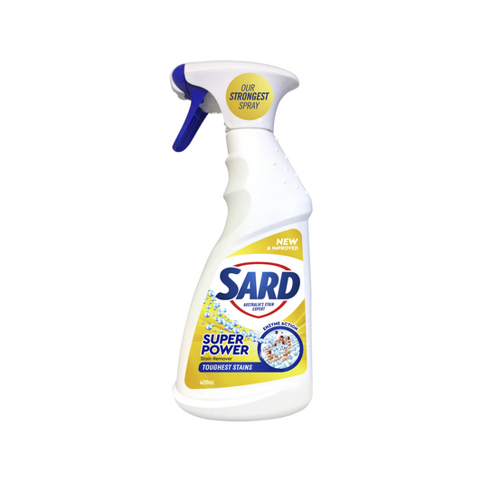 Sard Super Power Stain Remover Spray - 420ml - Enzyme Formula - Tough Stain Removal