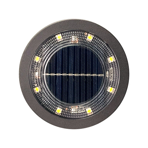 Luxzone LED Solar Disc Light 4 Pack 115.8mm Brown Weather Resistant Outdoor