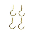 Everhang Cup Hooks - 18mm - Brass Plated - Easy Installation - 4 Pack - SuperSaverAU - view 1