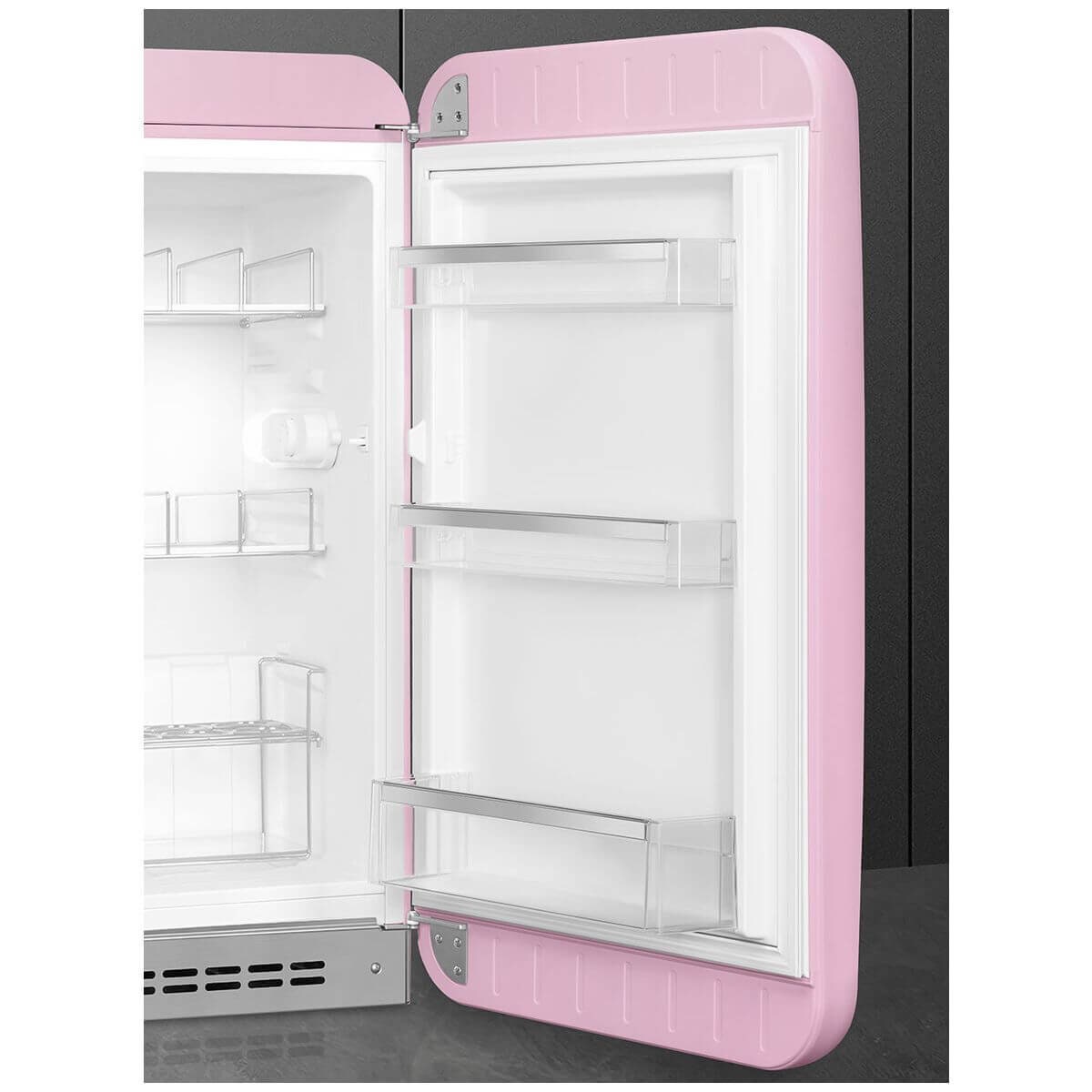 Smeg 50s Retro Style Happy 135L bar fridge - right hinge, pink, 6 star energy rating - FAB10HRPK6