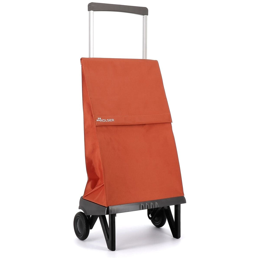 Rolser Plegamatic MF folding 2 wheel trolley - Orange - Lightweight aluminium chassis - R-PLE001-1061