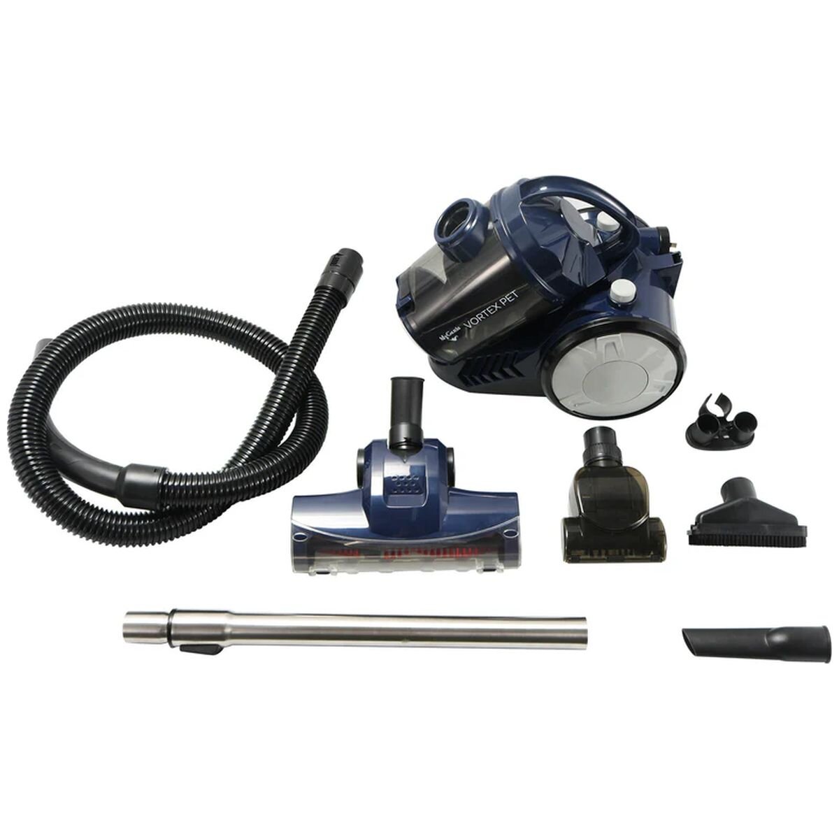 MyGenie 1000W canister pet vacuum - 3L dust capacity - large and small pet turbo heads - blue - 10005880