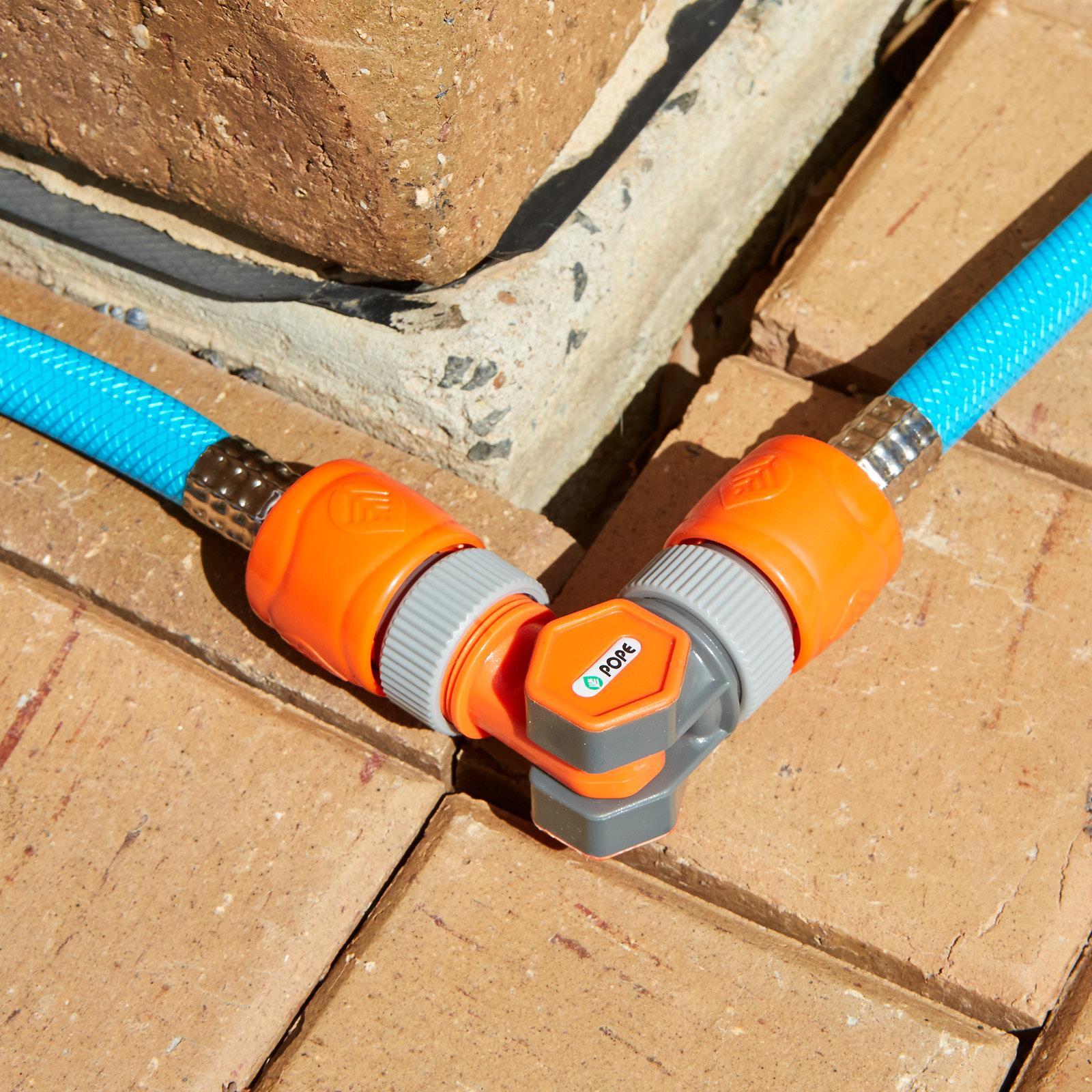 Pope 12mm Swivel 2 Way Hose Coupler - ABS Plastic, Anti-Kink