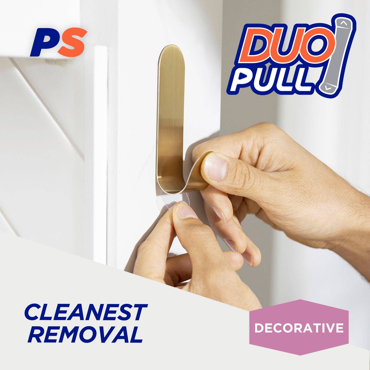 Permastik Large Brass Metal Hook - 1 Pack - Holds 2kg - Easy Application - SuperSaverAU - view 4