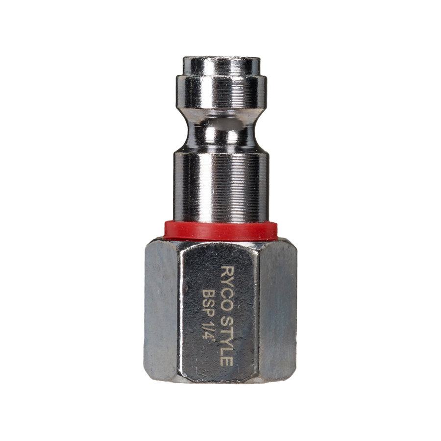 Powerfit Ryco Style 1/4" Female Plug - Steel - 150PSI Maximum Pressure - SuperSaverAU - view 1