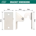 Carinya Universal Clothes Dryer Wall Mount Kit 2 Wall Brackets White Steel