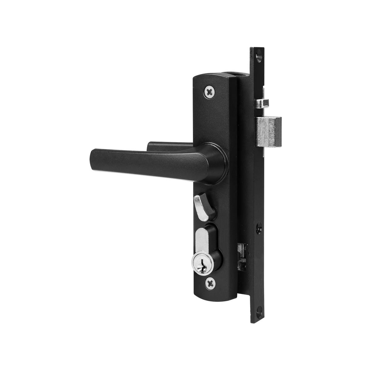 Rolltrak Black Keyed Hinged Screen Door Lock 50mm Alloy Security - SuperSaverAU - view 1