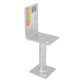 Pryda Half Stirrup Post Anchor 130mm M10 - Grey - Durable Termite Protected - SuperSaverAU - view 1