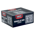 GRUNT 240L Large Wheelie Bin Liners, Pack of 20, Black Plastic