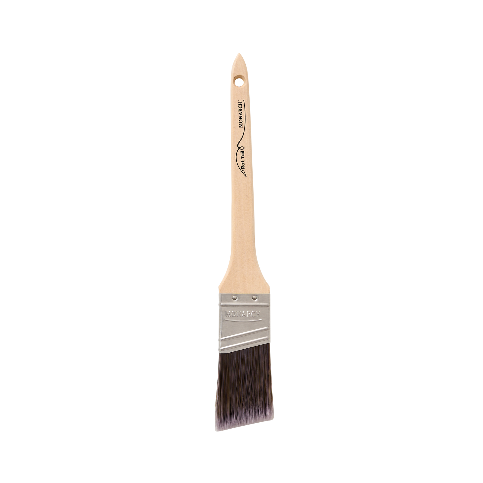 Monarch 38mm Rat Tail Angled Trim Paint Brush, Synthetic Filament, Stainless Steel Ferrule