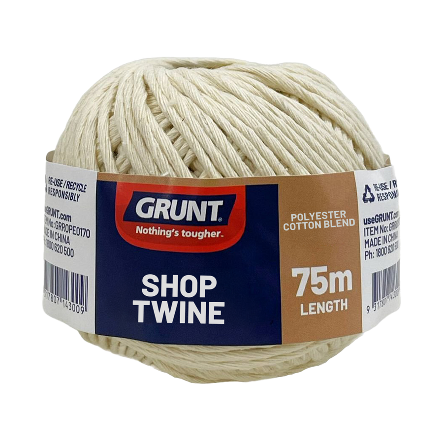 Grunt 75m Cotton Shop Twine, Natural Fibre, Weather Resistant