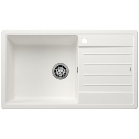 Blanco Legra XL 6S Top Mount Sink - Single Bowl, Right Hand Drainer, Silgranit White - 528065