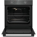 Westinghouse 60cm multi-function oven - 80L, dark stainless steel, 10A plug and lead, 2 hour timer - WVE6314DD