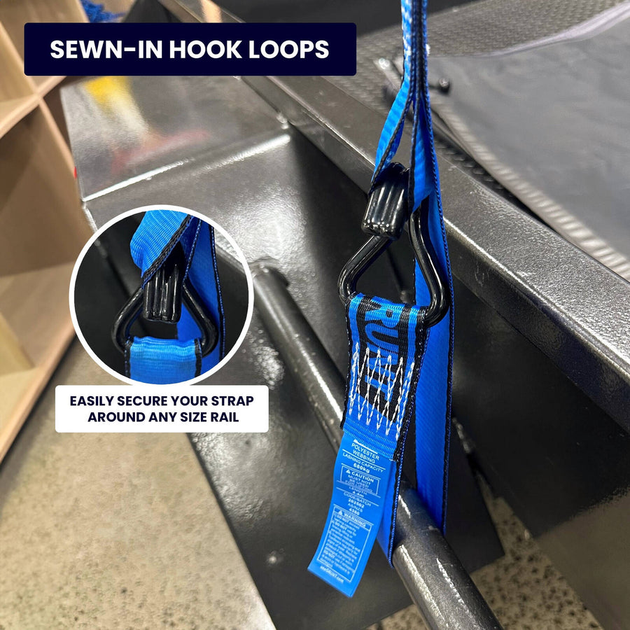 Grunt 38mm x 5m Polyester Ratchet Tie Down Set - 4 Pack