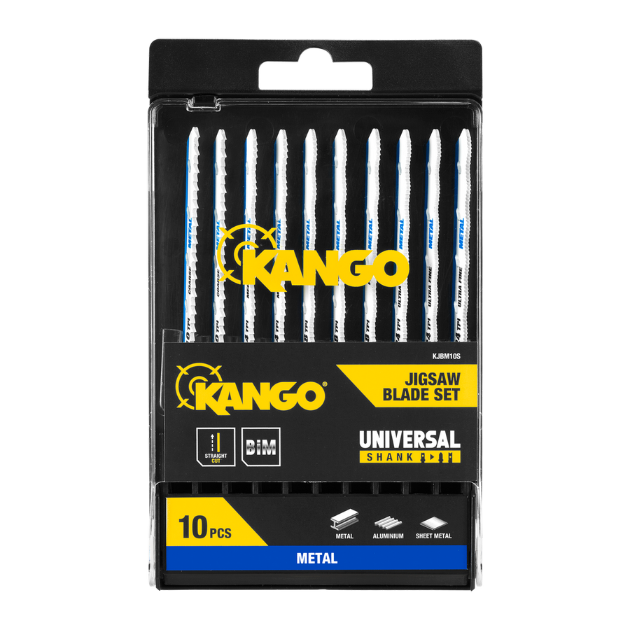 Kango 10 Piece Metal Jigsaw Blade Set - Bi-Metal - 102mm x 13mm x 124mm - Precision Cutting - SuperSaverAU - view 1