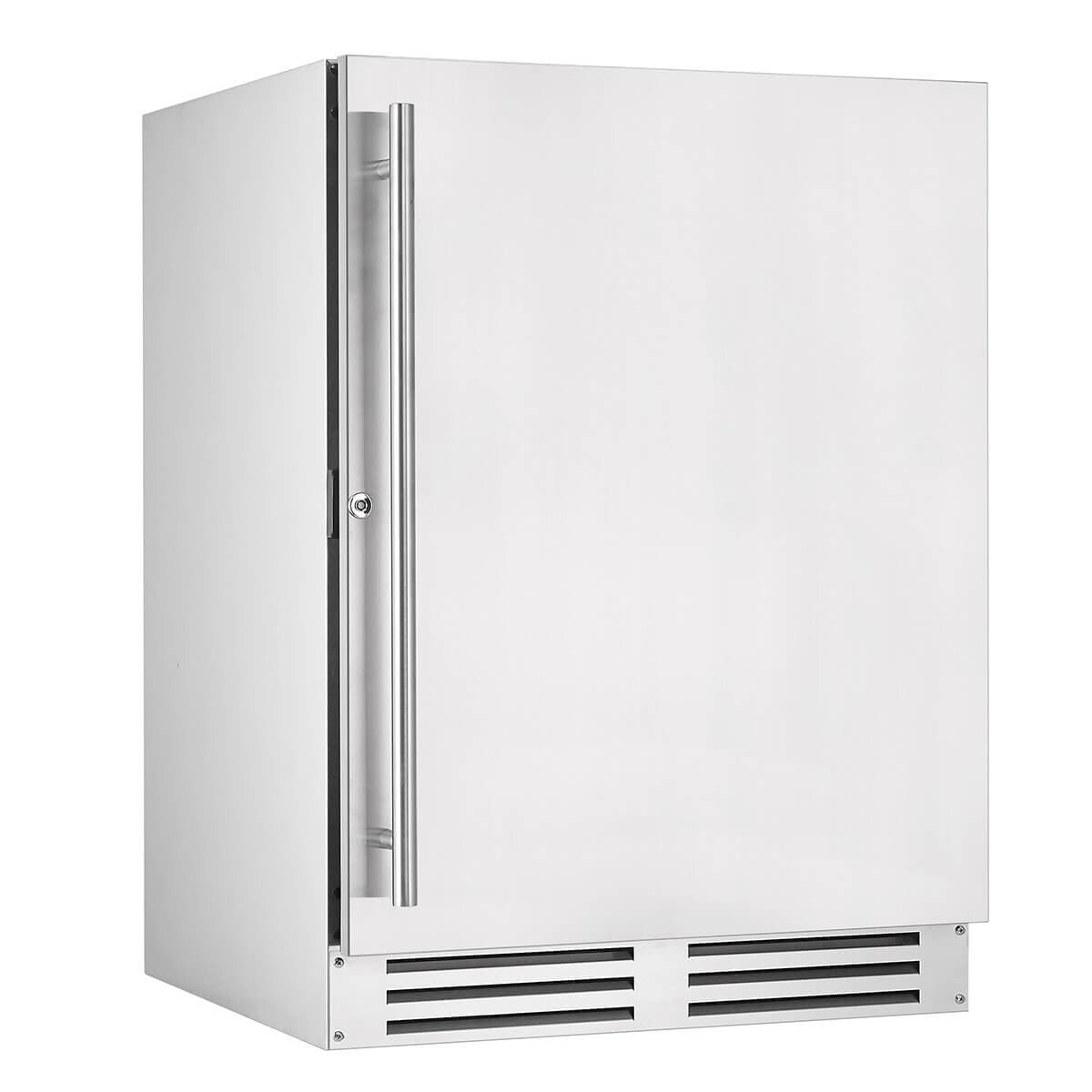 Artusi 127L dual zone outdoor beverage chiller - beech wood shelves, inverter compressor - AOFDZ127X
