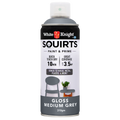 White Knight Squirts Medium Grey Gloss Spray Paint 310g Durable Finish - SuperSaverAU - view 1