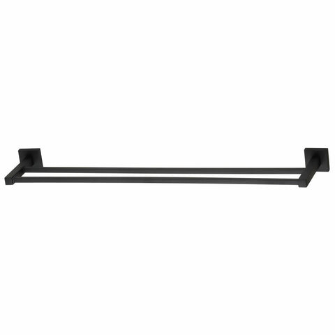 Mondella Rococo Double Towel Rail 620mm - Black Matte - Zinc - SuperSaverAU - view 1