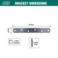 Carinya 157 x 20 x 2mm Zinc Plated Steel Mending Plate - 4 Pack