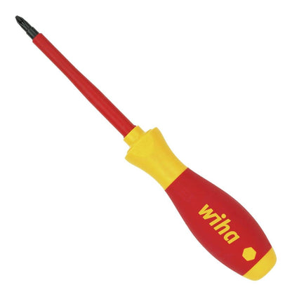 Wiha PH No 0 VDE Softfinish Insulated Phillips Screwdriver 60mm Yellow/Red
