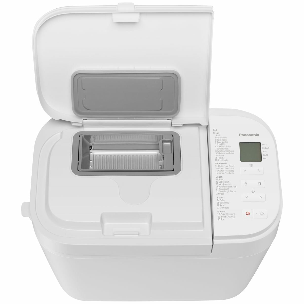 Panasonic Automatic Bread Maker - 1.1kg Loaf, 30 Auto Programs, Fruit and Nut Dispenser, White - SD-R2530WST