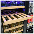Schmick 165L Twin Zone Beverage Centre - Black, Dual-Glazed Glass Doors, Separate Beer and Wine Zones - JC165B