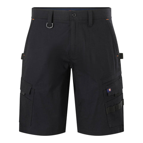 Citeco Black Ripstop Cargo Mid Shorts - 235gsm Stretch Ripstop, Size 102R