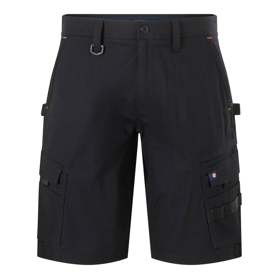 Citeco Black Ripstop Cargo Mid Shorts - 235gsm Stretch Ripstop, Size 102R