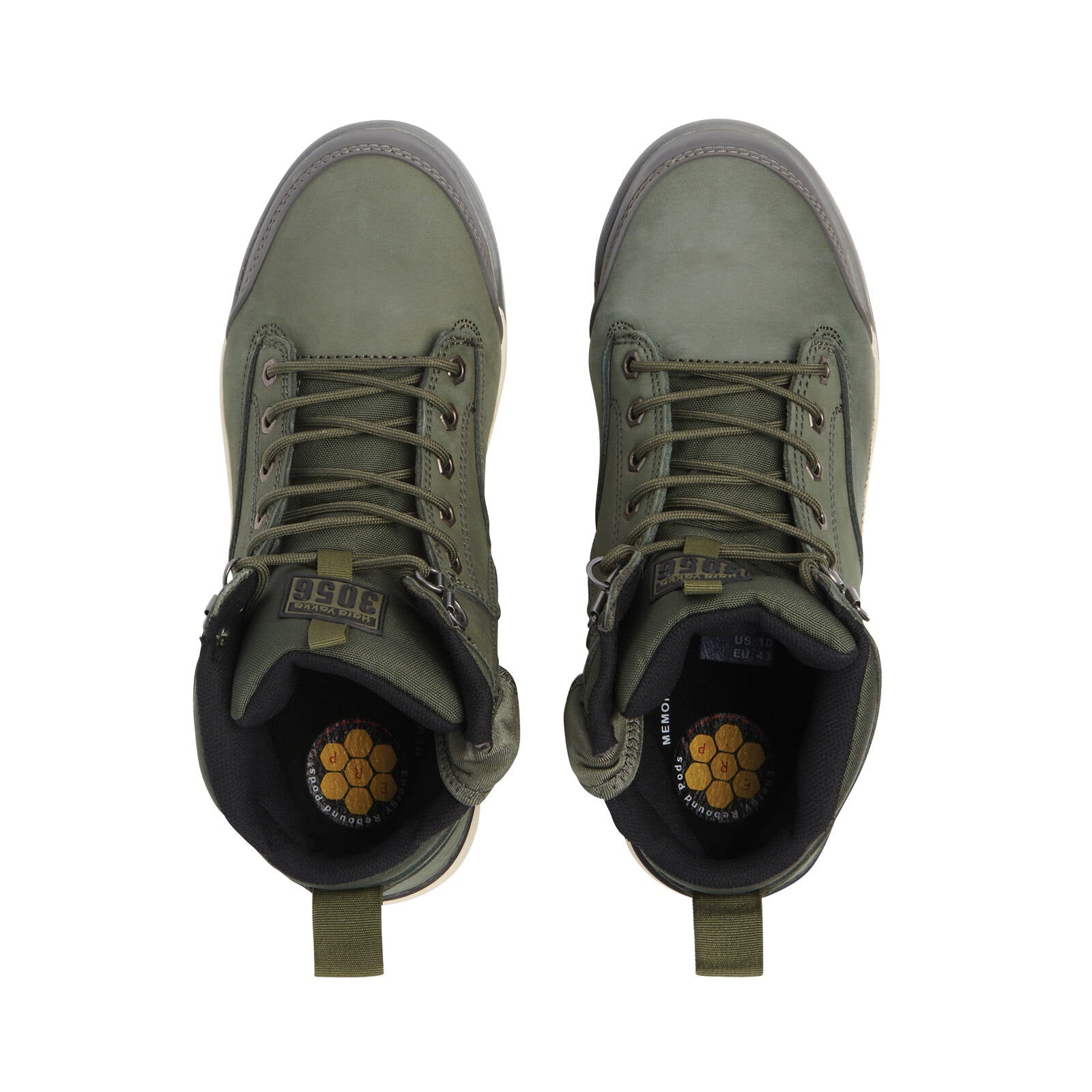 Hard Yakka Size 12 Olive Leather Steel Cap Safety Boot