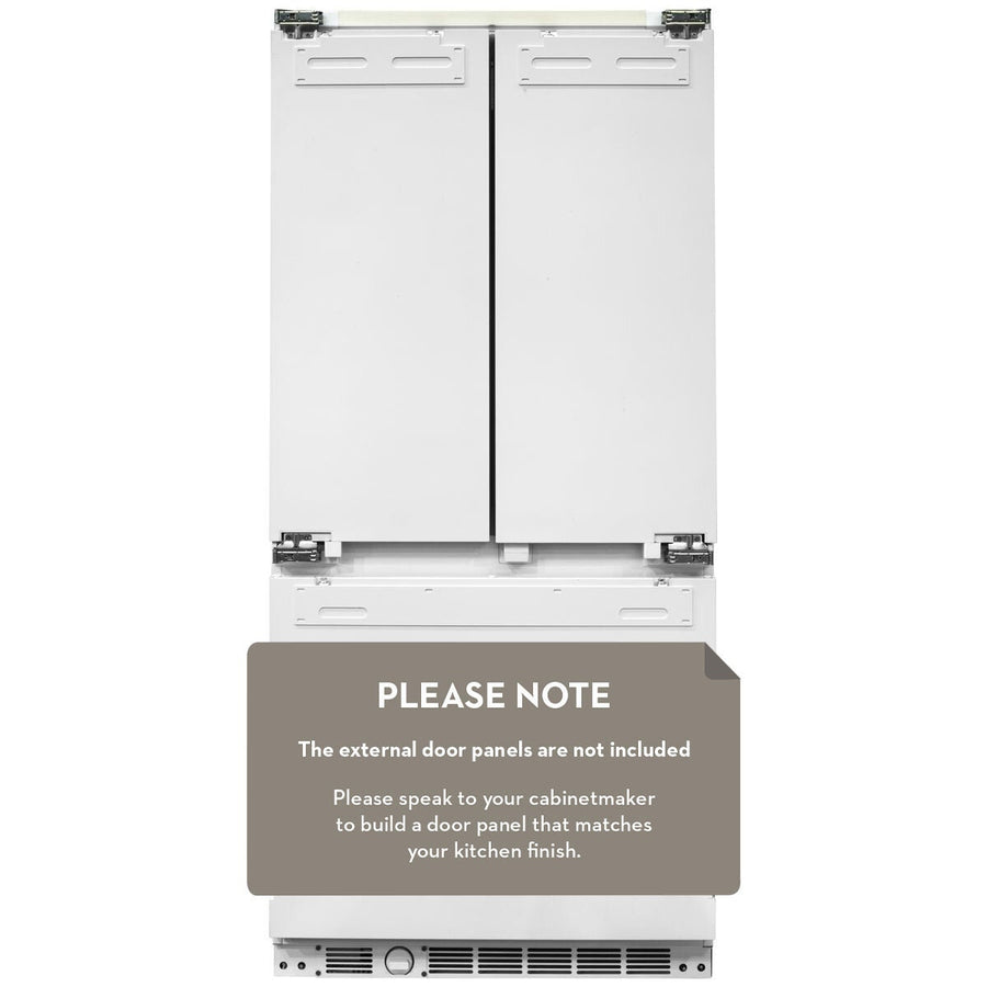 Artusi 90cm Integrated French Door Refrigerator - 439L, Frost Free, 2.5 Star Rating - AINT8900FD