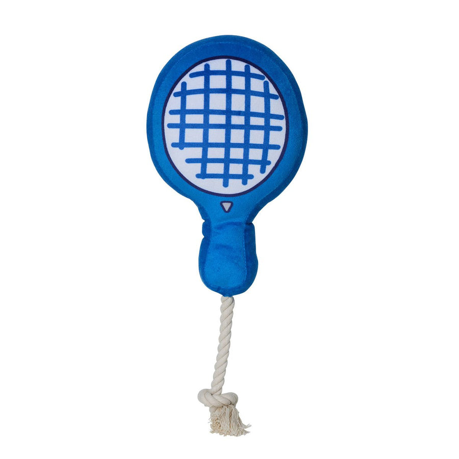 Happy Tails Tennis Racket Plush Toy - Interactive Dog Toy 140mm x 370mm - SuperSaverAU - view 1