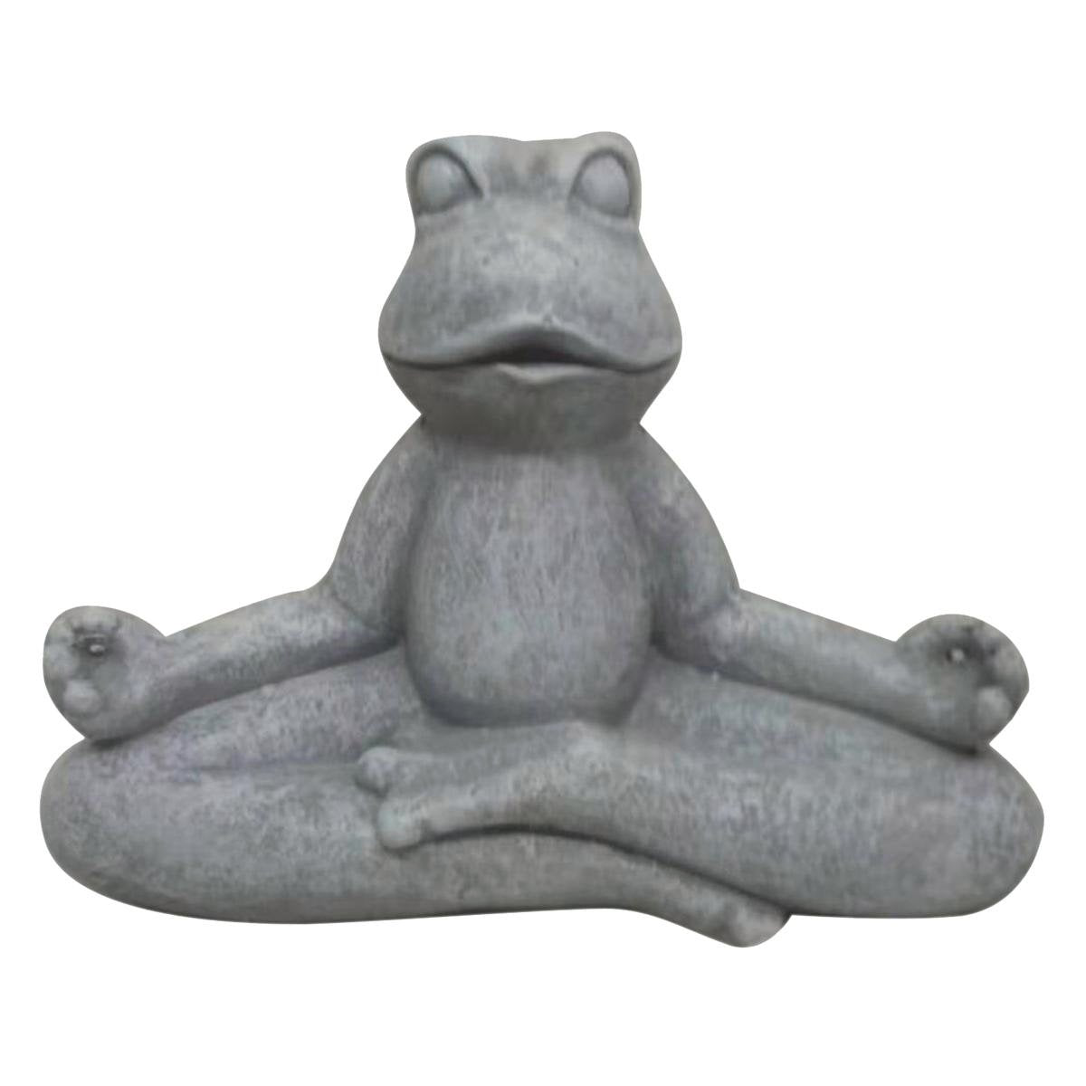 Northcote Pottery Yoga Frog Garden Statue - 31cm x 22.5cm - Stone - SuperSaverAU - view 1